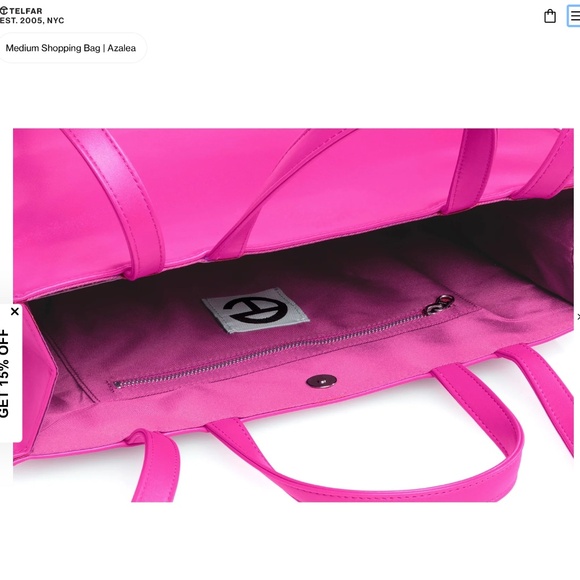 Telfar Medium Shopping Bag | Azalea - Picture 7 of 7